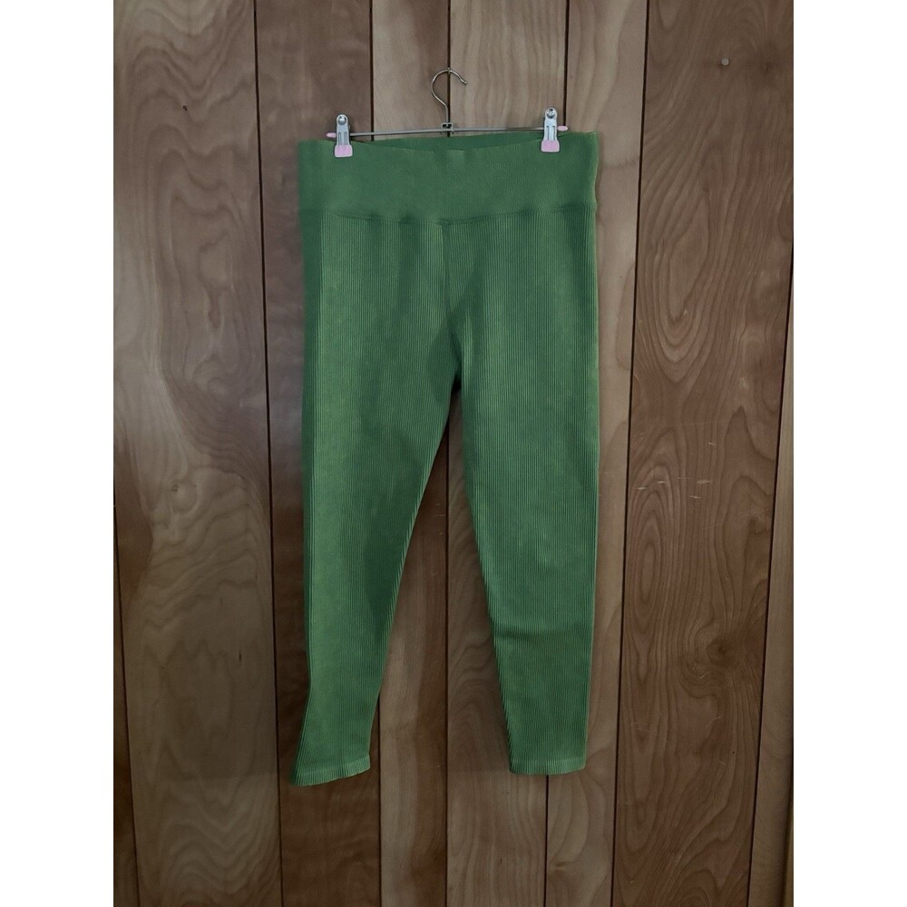 OFFLINE by Aerie Ribbed Seamless High Waisted Legging In Green Size XL Ribbed